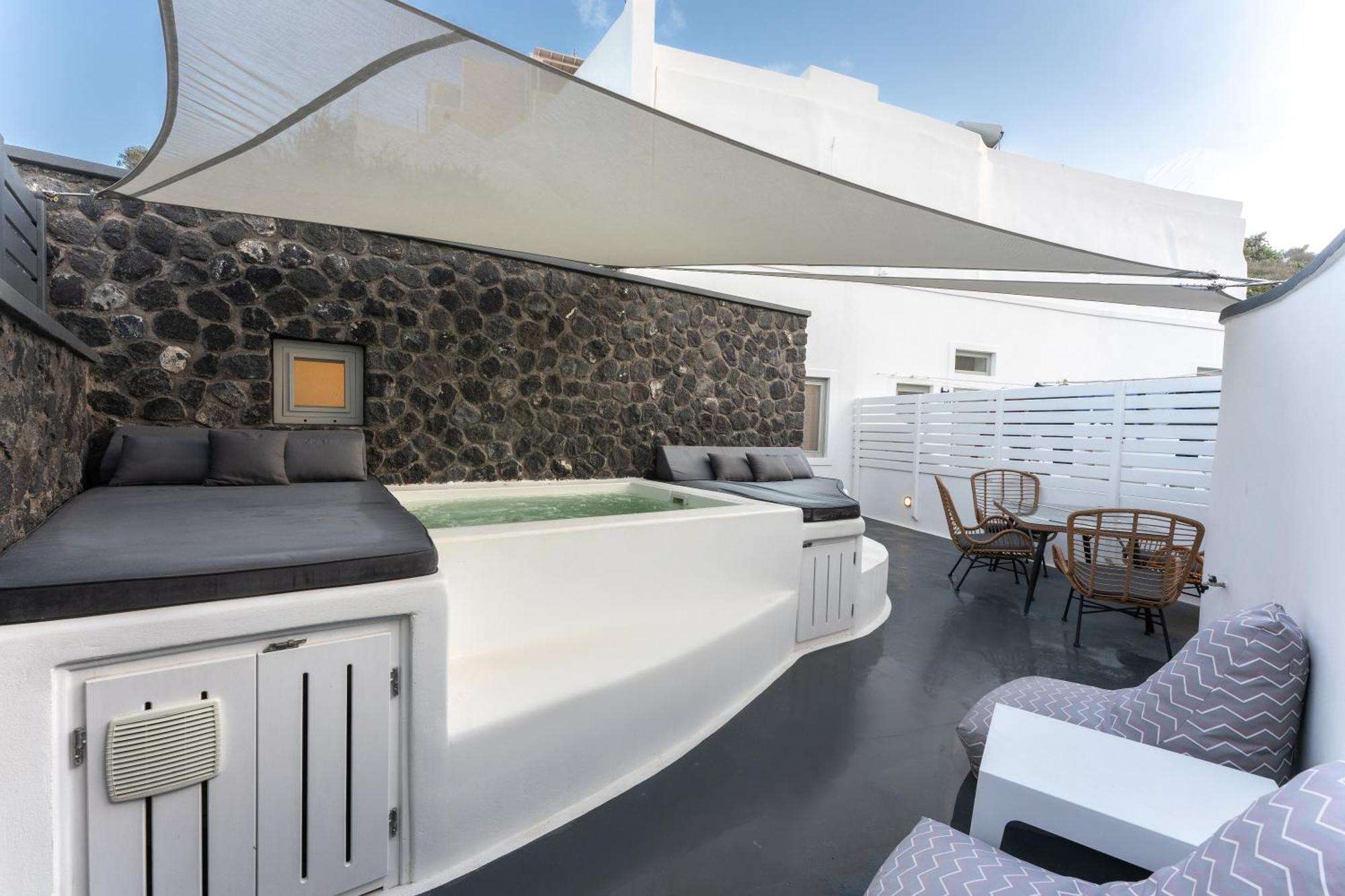 Sun Naam Home Santorini With Heated Jacuzzi Karterados  Dış mekan fotoğraf